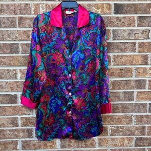 Victoria’s Secret vintage oversized multi color flower pattern nightgown
